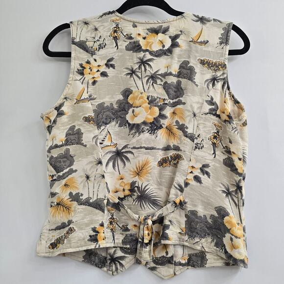 Tommy Bahama Womens 100% Silk Top L VTG Y2K Coastal Floral Hawaiian Beach Resort - Picture 5 of 5